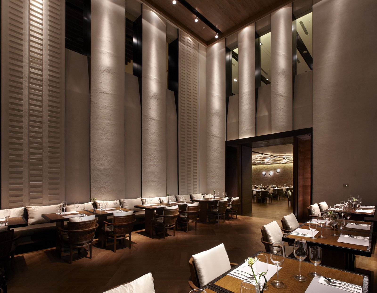 Dining environment prepared for service
