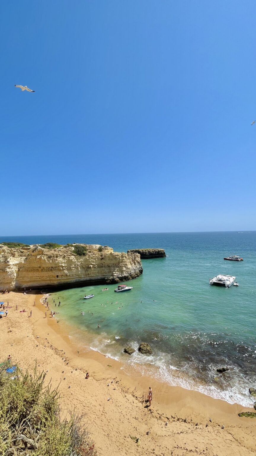 Elevated view over a beach and coastline
