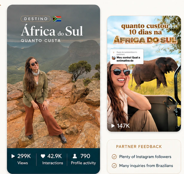 Fockema Tours South Africa campaign content