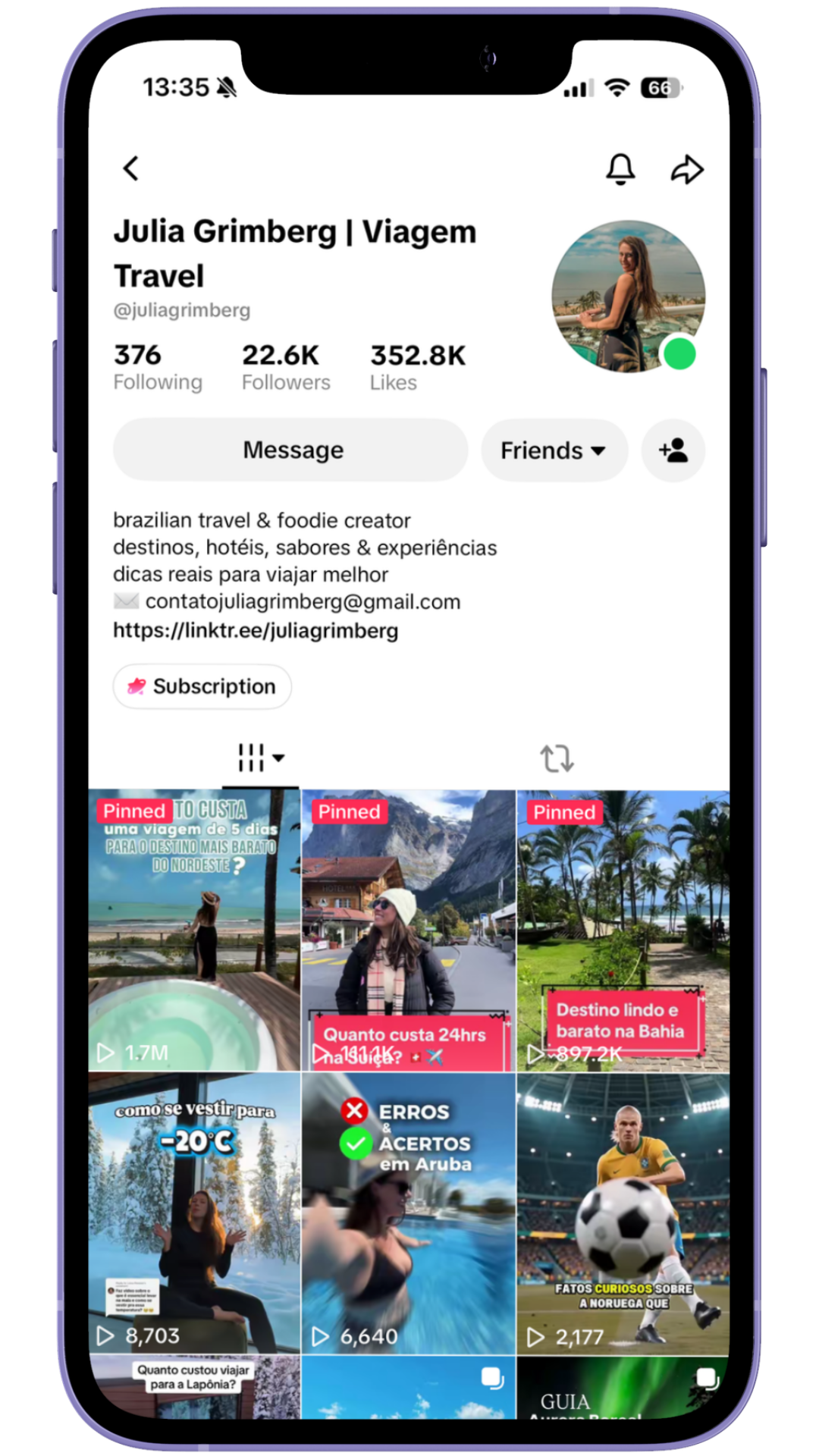 Julia Grimberg TikTok profile